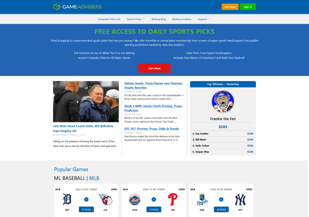 homepage Game Advisers