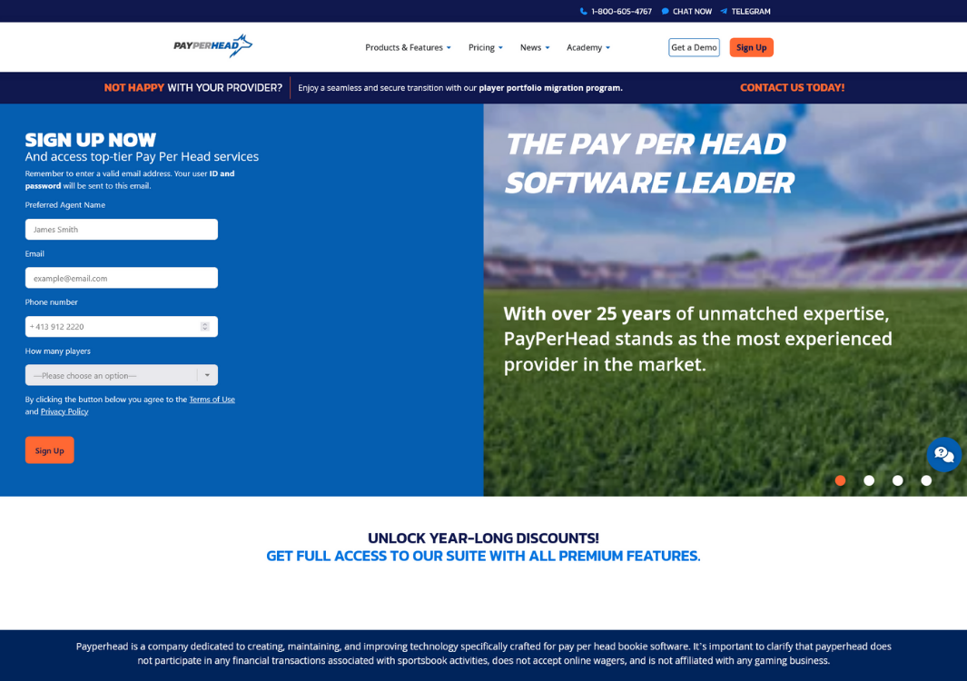 homepage Pay Per Head