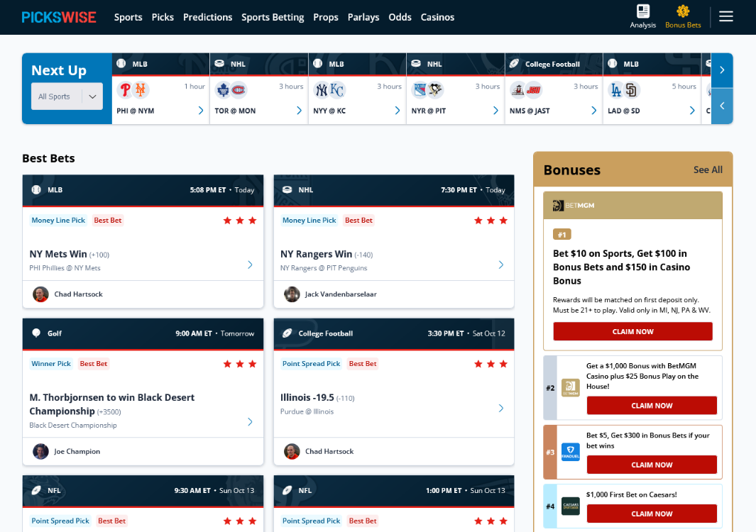 homepage pickwise